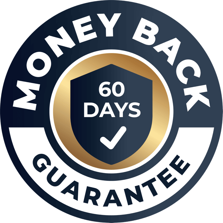 Iron-Clad 60-Day 100% Money-Back Guarantee