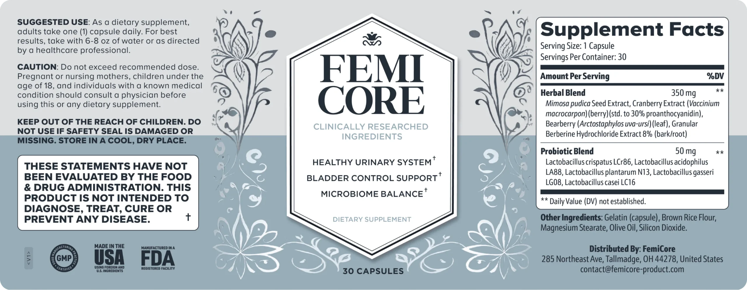 Femicore Reviews: Bladder Support and Microbiome Formula